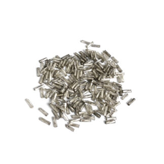 Dark silvery bugle seed beads - size 2 x 6 mm - weight 45 g