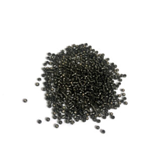 Silvery black seed beads - size 2.2 mm - weight 39 g