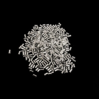 Silvery bugle seed beads - size 1.5 x 3 mm - weight 48 g
