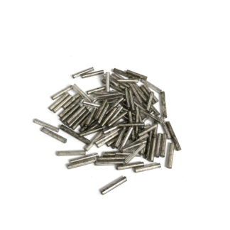 Dark silvery grey bugle beads - size 2 x 12 mm - weight 50 g