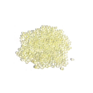 Iridescent round light yellow seed beads - size 2.5 mm - weight 49 g