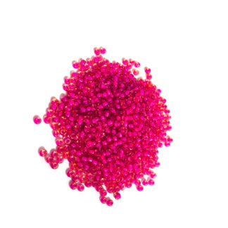 Reddish pink round seed beads - size 2.2 mm - weight 50 g