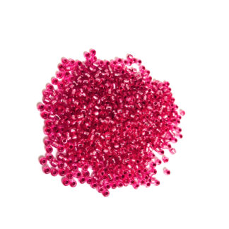 Pink red round seed beads - size 2 mm - weight 40 g