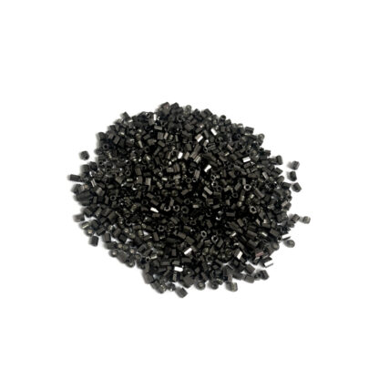 Silvery black seed beads - size 2 x 2.8 mm - weight 43 g