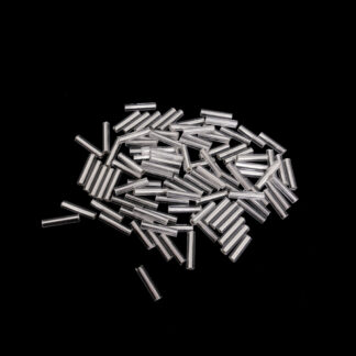 Silvery bugle seed beads - size 2.2 x 9 mm - weight 45 g