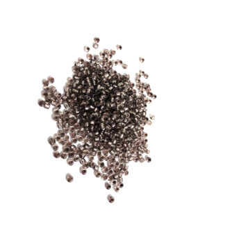 Silvery brown seed beads - size 2 mm - weight 39 g
