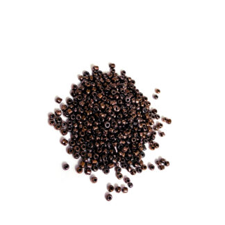 Shiny dark brown seed beads - size 2 mm - weight 47 g