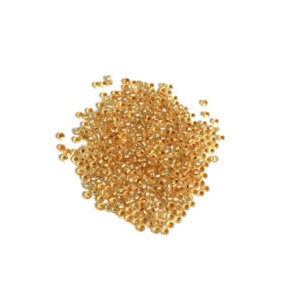 Round golden yellow seed beads - size 2.2 mm - weight 50 g