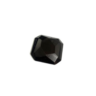 Faceted square flat-back black sew-on rhinestones - size 30 mm