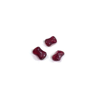 Flat rectangular pinkish red beads - size 9 x 14 mm