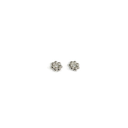 Silvery metal spacer beads - diametre 6 mm - 2 pieces