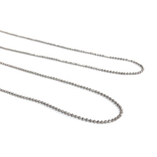 Silvery metal ball chain - diametre 1.5 mm - length 50 cm