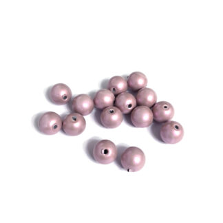 Round greyish light pink loose beads - diametre 10 mm - weight 45 g