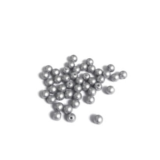 Pearly round grey loose beads - diametre 5 mm - weight 43 g