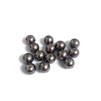 Pearly round brownish grey loose beads - diametre 10 mm - weight 44 g