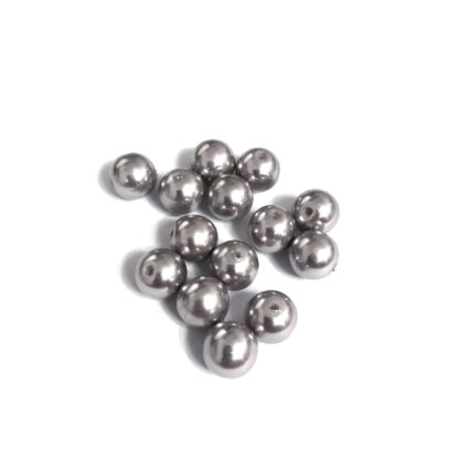 Pearly round brownish grey loose beads - diametre 8 mm - weight 49 g