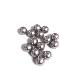 Pearly round brownish grey loose beads - diametre 10 mm - weight 50 g