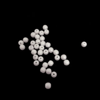 Frosted round white loose beads - diametre 5 mm - weight 50 g