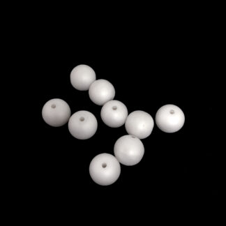 Frosty round white loose beads - diametre 13 mm - weight 46 g