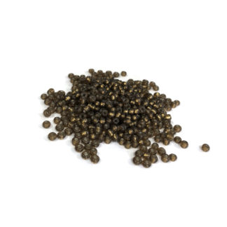 Round golden brown seed beads - size 3 mm - weight 35 g