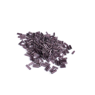 Greyish pink bugle beads - size 2.3 x 6 mm - weight 30 g