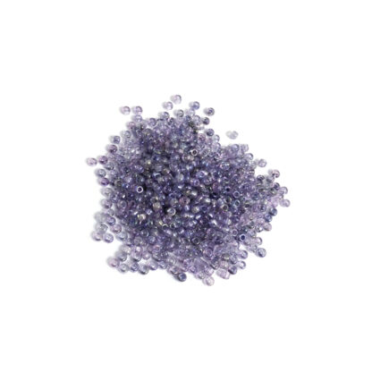 Iridescent round purplish blue seed beads - size 2 mm - weight 40 g