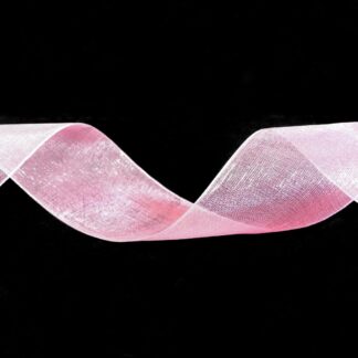 Light pink organza ribbon by roll - width 40 mm