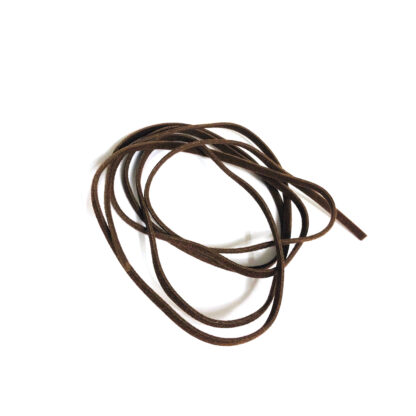 Flat brown leatherette strip - size 3 x 1000 mm - 10 pieces