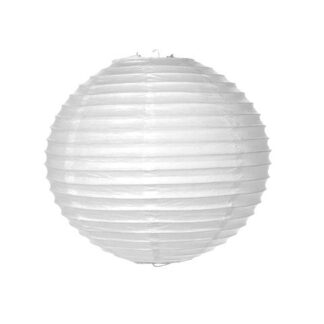 Round white paper lantern - diametre 20 cm
