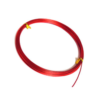 Red-coloured bendable metal wire - diametre 1 mm - 5 metres