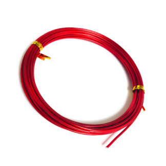 Red-coloured bendable metal wire - diametre 1.5 mm - 5 metres