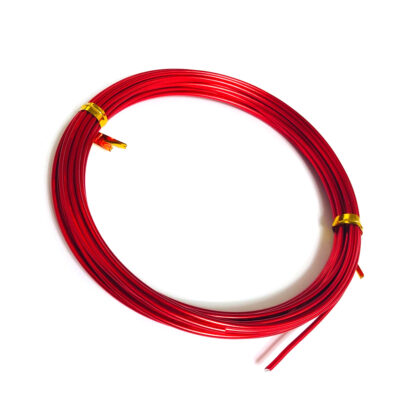 Red-coloured bendable metal wire - diametre 1.5 mm - 5 metres