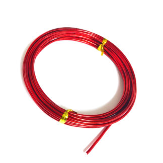 Red-coloured bendable metal wire - diametre 2 mm - 4 metres