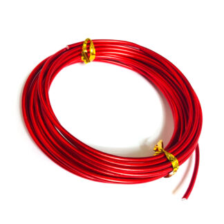 Red-coloured bendable metal wire - diametre 2.5 mm - length 4 metres