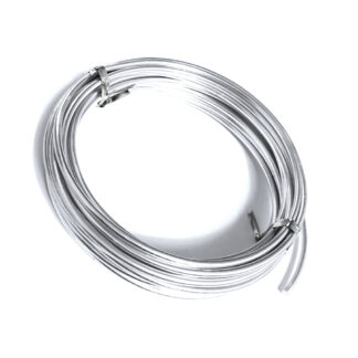 Silvery-coloured bendable metal wire - diametre 2.5 mm - length 4 metres