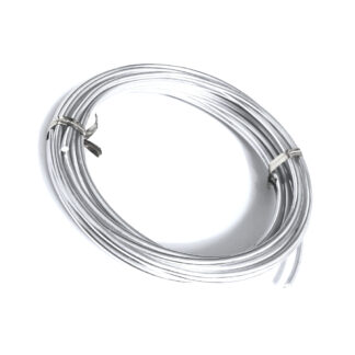 Silvery-coloured bendable metal wire - diametre 3 mm - length 3 metres