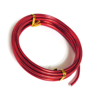 Red-coloured bendable metal wire - diametre 3 mm - length 3 metres
