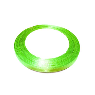 Light green satin ribbon by metre - width 6 mm - length 22.86 metres