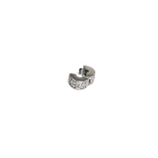 Silvery metal cylinder clasp - diametre 11 mm