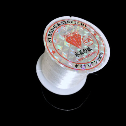Non-stretch semi-transparent nylon string for beading and fishing by spool - diametre 0.25 mm