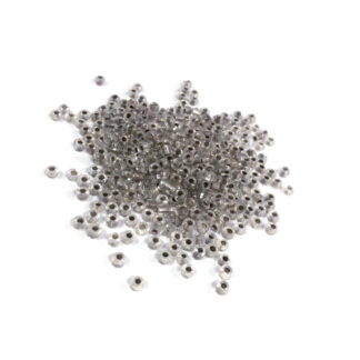 Silvery grey seed beads - size 3.5 mm - weight 33 g