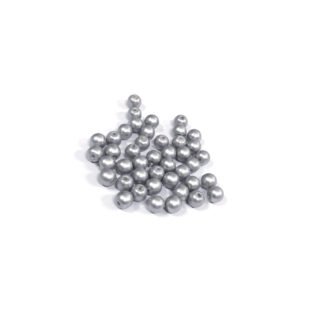 Pearly round grey loose beads - diametre 5 mm - weight 32 g