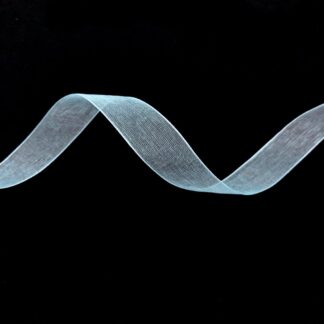 Light blue organza ribbon by roll - width 15 mm - length 22.86 metres
