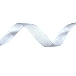 Grey organza ribbon by roll - width 16 mm - length 22.86 metres