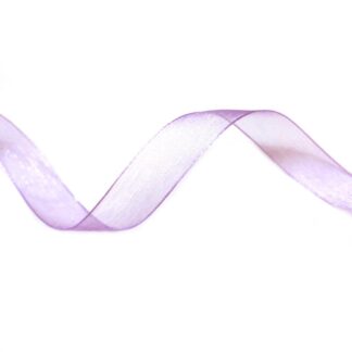 Violet organza ribbon by roll - width 16 mm - length 22.86 metres
