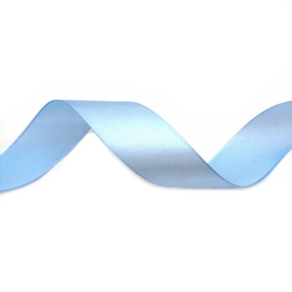 Light blue satin ribbon by roll - width 25 mm - length 22.86 metres