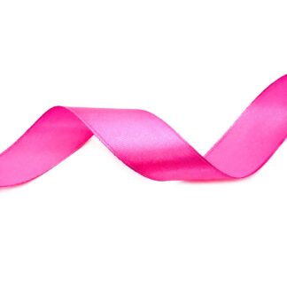 Pink satin ribbon by roll - width 25 mm - length 22.86 metres