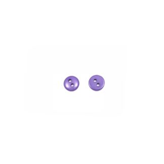 Two-hole round dark violet plastic buttons - diametre 9 mm - 20 pieces