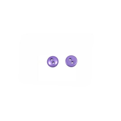 Two-hole round dark violet plastic buttons - diametre 9 mm - 20 pieces
