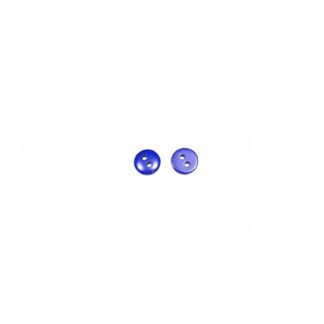 Two-hole round blue plastic buttons - diametre 8.5 mm - 20 pieces